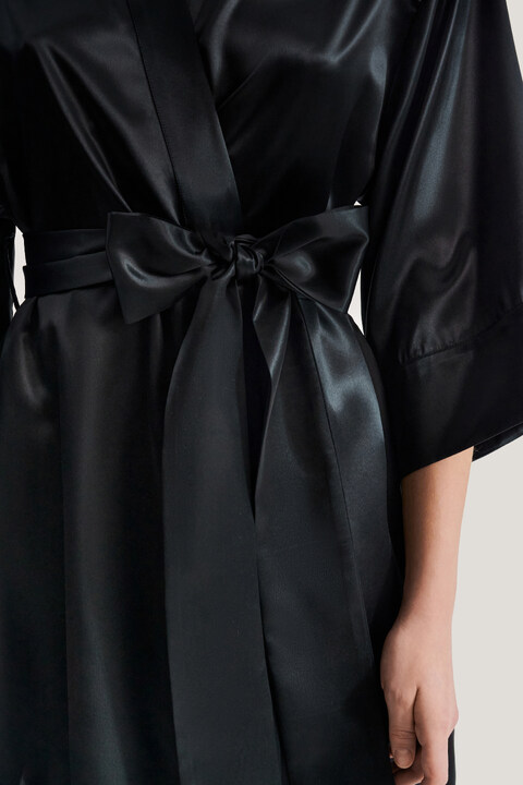 Шелковый халат-кимоно